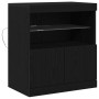Aparador con luces LED Negro Roble 60x37x67 cm de , Aparadores - Ref: Foro24-863029, Precio: 77,52 €, Descuento: %