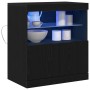 Aparador con luces LED Negro Roble 60x37x67 cm de , Aparadores - Ref: Foro24-863029, Precio: 77,52 €, Descuento: %