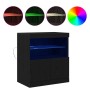 Aparador con luces LED Negro Roble 60x37x67 cm de , Aparadores - Ref: Foro24-863029, Precio: 77,52 €, Descuento: %