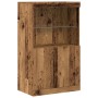 Aparador con Luces LED Madera Vieja 60x37x100 cm de , Aparadores - Ref: Foro24-863033, Precio: 87,64 €, Descuento: %