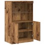 Aparador con Luces LED Madera Vieja 60x37x100 cm de , Aparadores - Ref: Foro24-863033, Precio: 87,64 €, Descuento: %