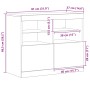 Aparador con Luces LED Roble Negro 81x37x67 cm de , Aparadores - Ref: Foro24-863032, Precio: 91,15 €, Descuento: %