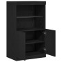 aparador con luces LED roble negro 60x37x100 cm de , Aparadores - Ref: Foro24-863035, Precio: 92,65 €, Descuento: %