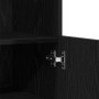 aparador con luces LED roble negro 60x37x100 cm de , Aparadores - Ref: Foro24-863035, Precio: 92,65 €, Descuento: %