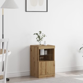 Aparador con Luces LED Roble Artesanal 41x37x67 cm de , Aparadores - Ref: Foro24-863037, Precio: 55,08 €, Descuento: -5%%