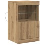 Aparador con Luces LED Roble Artesanal 41x37x67 cm de , Aparadores - Ref: Foro24-863037, Precio: 55,08 €, Descuento: -5%%