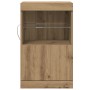 Aparador con Luces LED Roble Artesanal 41x37x67 cm de , Aparadores - Ref: Foro24-863037, Precio: 55,08 €, Descuento: -5%%