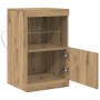 Aparador con Luces LED Roble Artesanal 41x37x67 cm de , Aparadores - Ref: Foro24-863037, Precio: 55,08 €, Descuento: -5%%