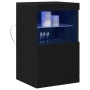Mueble de TV con Luces LED Madera Negra 41x37x67 cm de , Aparadores - Ref: Foro24-863038, Precio: 58,18 €, Descuento: -5%%