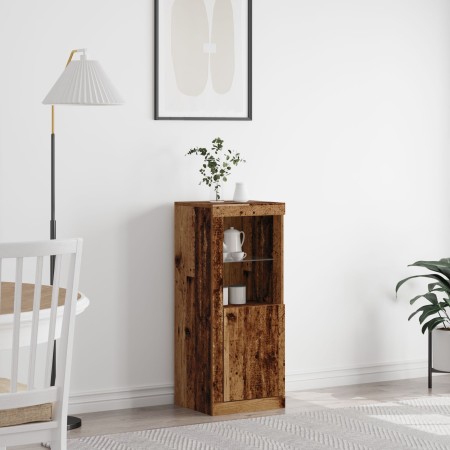 Aparador con Luces LED Madera Vieja 41x37x100 cm de , Aparadores - Ref: Foro24-863039, Precio: 73,65 €, Descuento: %
