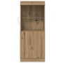 Aparador con Luces LED Roble Artesanal 41x37x100 cm de , Aparadores - Ref: Foro24-863040, Precio: 73,65 €, Descuento: %