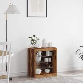 Sideboard con luces LED Madera Vieja 60,5x37x67 cm de , Aparadores - Ref: Foro24-863042, Precio: 72,71 €, Descuento: %