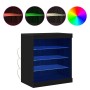 Aparador con luces LED Negro Roble 60,5x37x67 cm de , Aparadores - Ref: Foro24-863044, Precio: 77,02 €, Descuento: %