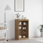 Sideboard con Luces LED de de Roble Artesano 60,5x37x100 cm de , Aparadores - Ref: Foro24-863046, Precio: 81,42 €, Descuento: %