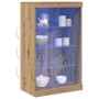 Sideboard con Luces LED de de Roble Artesano 60,5x37x100 cm de , Aparadores - Ref: Foro24-863046, Precio: 81,42 €, Descuento: %