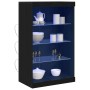 Aparador con Luces LED Roble Negro 60,5x37x100 cm | Foro24.es | Tu tienda online para hogar, jardín y más Foro24.es