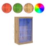 Sideboard con Luces LED de de Roble Artesano 60,5x37x100 cm de , Aparadores - Ref: Foro24-863046, Precio: 81,42 €, Descuento: %