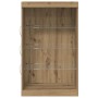 Sideboard con Luces LED de de Roble Artesano 60,5x37x100 cm de , Aparadores - Ref: Foro24-863046, Precio: 81,42 €, Descuento: %