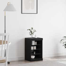 Aparador con Luces LED Roble Negro 41x37x67 cm de , Aparadores - Ref: Foro24-863053, Precio: 67,75 €, Descuento: %