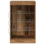Sideboard de con luces LED Madera Vieja 41x37x67 cm de , Aparadores - Ref: Foro24-863051, Precio: 61,64 €, Descuento: %