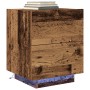 Cabinet de Noche con Luces LED Madera Vieja 45x40x55 cm de , Mesitas de noche - Ref: Foro24-863057, Precio: 79,38 €, Descuent...