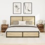 Mesitas de Noche con Luces LED 2 pcs Madera Vieja 45x40x55 cm de , Mesitas de noche - Ref: Foro24-863058, Precio: 135,68 €, D...
