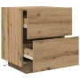 Cabinet de Noche con Luces LED Madera de Roble 45x40x55 cm de , Mesitas de noche - Ref: Foro24-863059, Precio: 79,38 €, Descu...