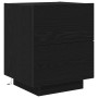Mesas de Noche con Luces LED 2 pcs Negro Roble 45x40x55 cm de , Mesitas de noche - Ref: Foro24-863062, Precio: 143,05 €, Desc...