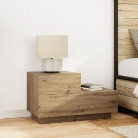 Costurero con luces LED Roble Artesanal 100x36x49 cm de , Mesitas de noche - Ref: Foro24-863064, Precio: 82,18 €, Descuento: %