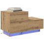 Costurero con luces LED Roble Artesanal 100x36x49 cm de , Mesitas de noche - Ref: Foro24-863064, Precio: 82,18 €, Descuento: %
