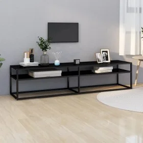 Mueble para TV vidrio templado negro 180x40x40,5 cm de vidaXL, Muebles TV - Ref: Foro24-331723, Precio: 131,99 €, Descuento: %