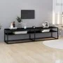 Mueble para TV vidrio templado negro 180x40x40,5 cm de vidaXL, Muebles TV - Ref: Foro24-331723, Precio: 131,99 €, Descuento: %