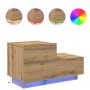 Costurero con luces LED Roble Artesanal 100x36x49 cm de , Mesitas de noche - Ref: Foro24-863064, Precio: 82,18 €, Descuento: %