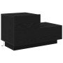 Mesita de Noche con Luces LED Roble Negro 70x36x40.5 cm de , Mesitas de noche - Ref: Foro24-863065, Precio: 86,22 €, Descuent...