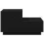 Mesita de Noche con Luces LED Roble Negro 70x36x40.5 cm de , Mesitas de noche - Ref: Foro24-863065, Precio: 86,22 €, Descuent...
