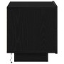 Mesita de Noche con Luces LED Roble Negro 70x36x40.5 cm de , Mesitas de noche - Ref: Foro24-863065, Precio: 86,22 €, Descuent...