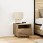 Cabinet de Cama con Luces LED Roble Artesano 40x39x37 cm de , Mesitas de noche - Ref: Foro24-863068, Precio: 60,29 €, Descuen...