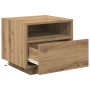 Cabinet de Cama con Luces LED Roble Artesano 40x39x37 cm de , Mesitas de noche - Ref: Foro24-863068, Precio: 60,29 €, Descuen...