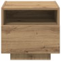Cabinet de Cama con Luces LED Roble Artesano 40x39x37 cm de , Mesitas de noche - Ref: Foro24-863068, Precio: 60,29 €, Descuen...