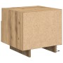 Cabinet de Cama con Luces LED Roble Artesano 40x39x37 cm de , Mesitas de noche - Ref: Foro24-863068, Precio: 60,29 €, Descuen...