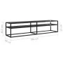 Mueble para TV vidrio templado negro 180x40x40,5 cm de vidaXL, Muebles TV - Ref: Foro24-331723, Precio: 131,99 €, Descuento: %