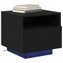 Cabinet de Noche con Luces LED Negro Roble 40x39x37 cm de , Mesitas de noche - Ref: Foro24-863070, Precio: 63,78 €, Descuento: %