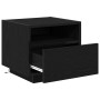 Cabinet de Noche con Luces LED Negro Roble 40x39x37 cm de , Mesitas de noche - Ref: Foro24-863070, Precio: 63,78 €, Descuento: %