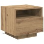 Mesas de Noche con Luces LED 2 pcs Roble Artesanal 40x39x37 cm de , Mesitas de noche - Ref: Foro24-863069, Precio: 105,67 €, ...