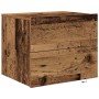 Mesa de Noche con LED Montada en la Pared de Madera Vieja 50x39x41 cm de , Mesitas de noche - Ref: Foro24-863072, Precio: 65,...