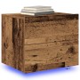 Mesa de Noche con LED Montada en la Pared de Madera Vieja 50x39x41 cm de , Mesitas de noche - Ref: Foro24-863072, Precio: 65,...