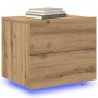 Cabinet de Noche con LED Montado en la Pared Roble Artesanal 50x39x41 cm de , Mesitas de noche - Ref: Foro24-863074, Precio: ...