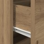 Cabinet de Noche con LED Montado en la Pared Roble Artesanal 50x39x41 cm de , Mesitas de noche - Ref: Foro24-863074, Precio: ...
