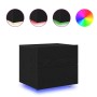 Mesas de Noche con Luces LED Montadas en la Pared 2 pcs Roble Negro de , Mesitas de noche - Ref: Foro24-863077, Precio: 126,3...