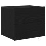 Mesas de Noche con Luces LED Montadas en la Pared 2 pcs Roble Negro de , Mesitas de noche - Ref: Foro24-863077, Precio: 126,3...